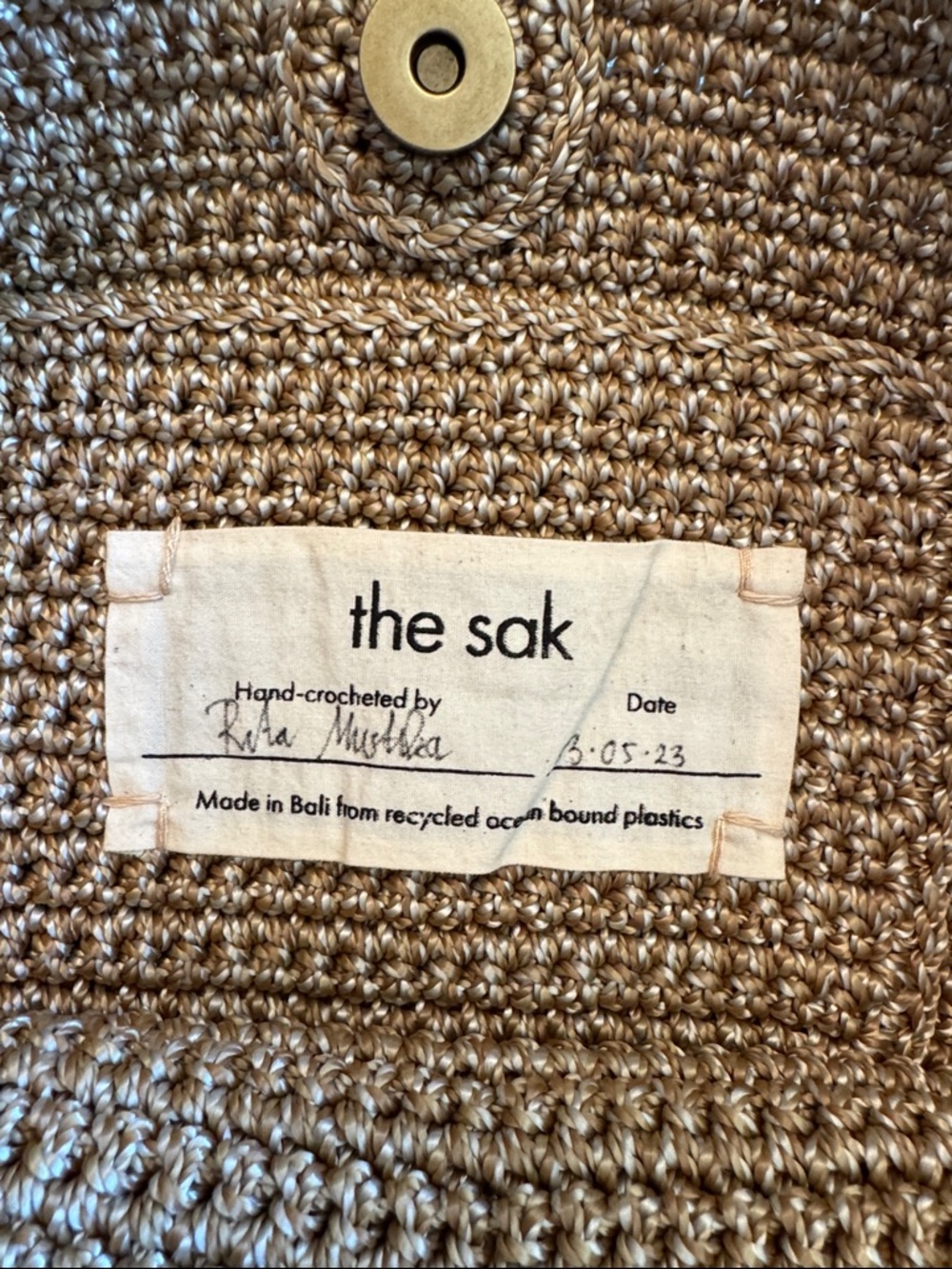 The Sak Rylan Crochet Tote in Tan - Picture 6 of 6
